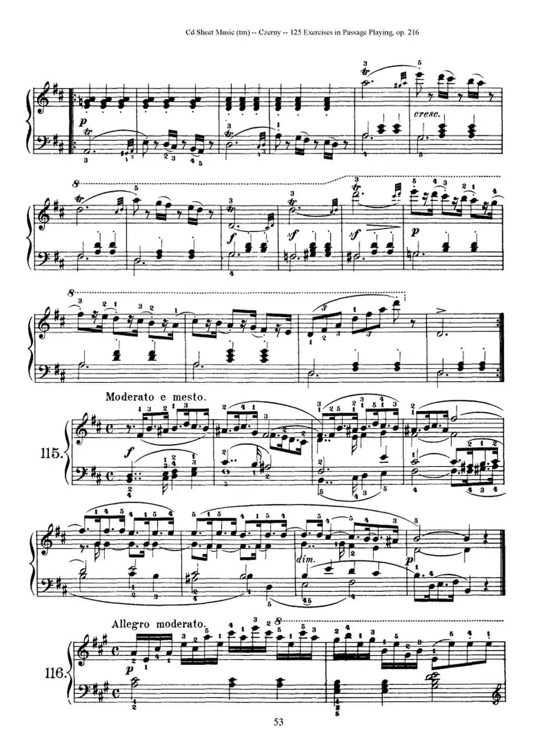 125 Exercises in Passage Playing Op.261（车尔尼125首钢琴短乐句练习曲（112——125））