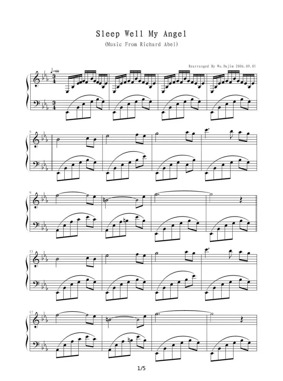 Sleep Well My Angel（好好睡吧,我的天使）