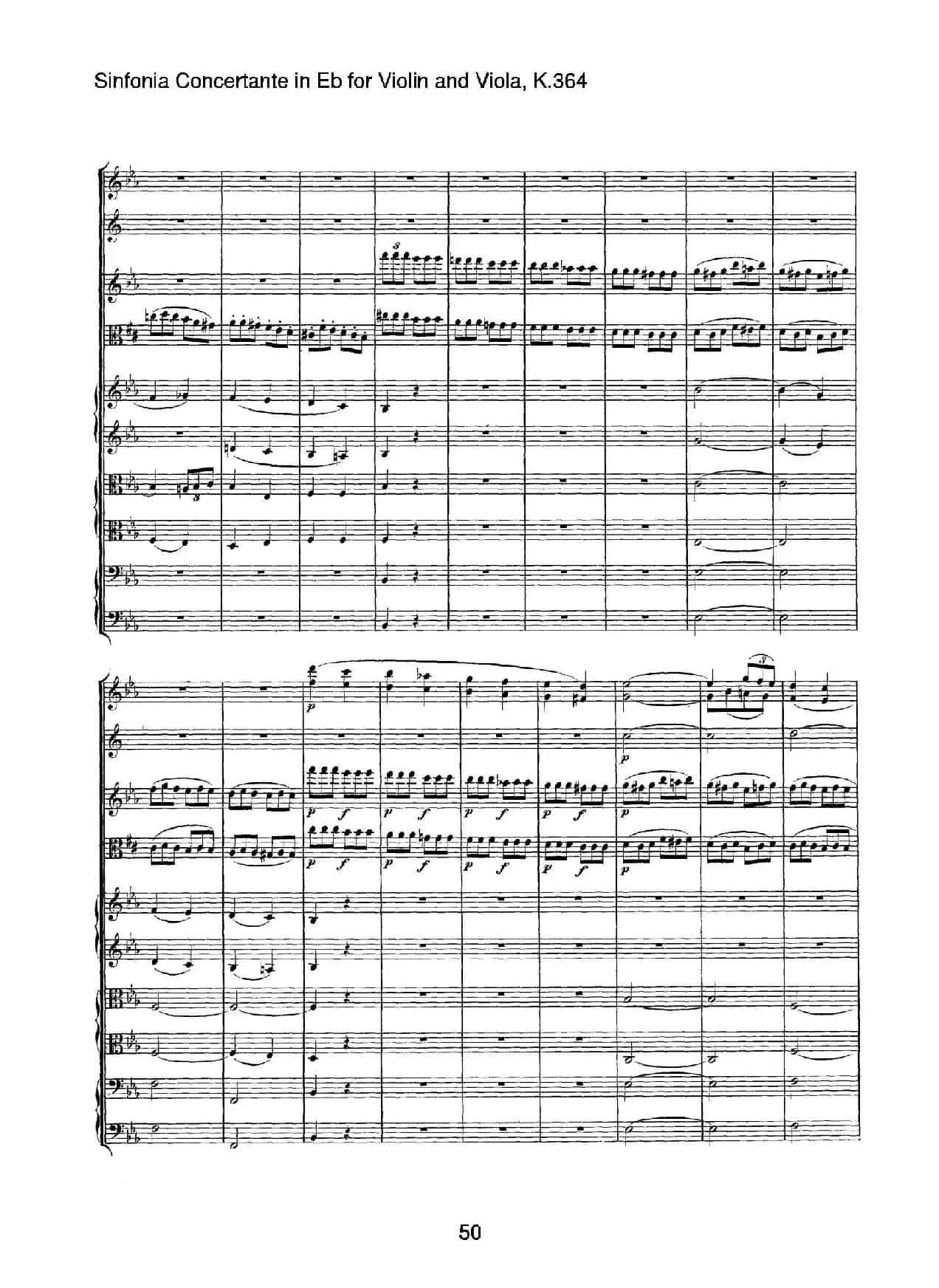 降E大调交响协奏曲（《Sinfonia Concertante in Eb》for Violin and Viola K.364）