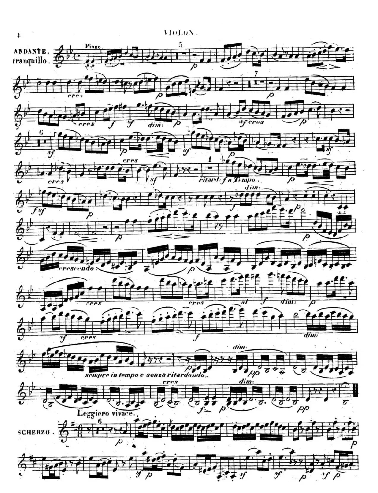 Piano Trio No.1 in d Minor Op.49（d小调第一钢琴三重奏·小提琴独奏版）