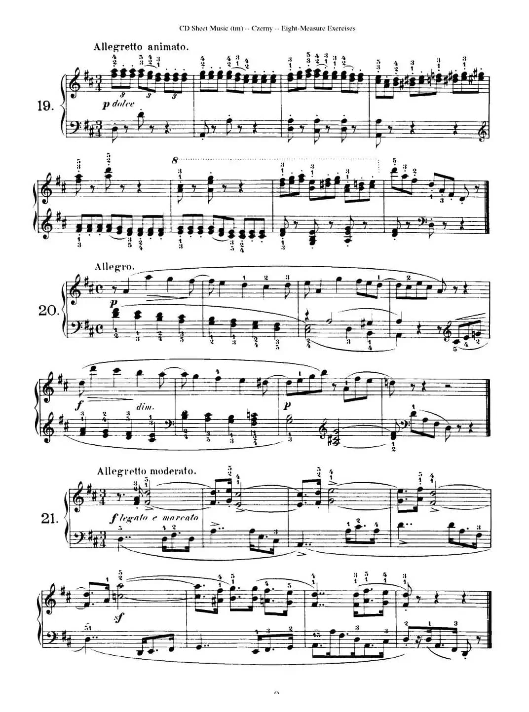 160 Eight- Measure Exercises.Op.821（车尔尼160首钢琴八小节练习曲（19——35））