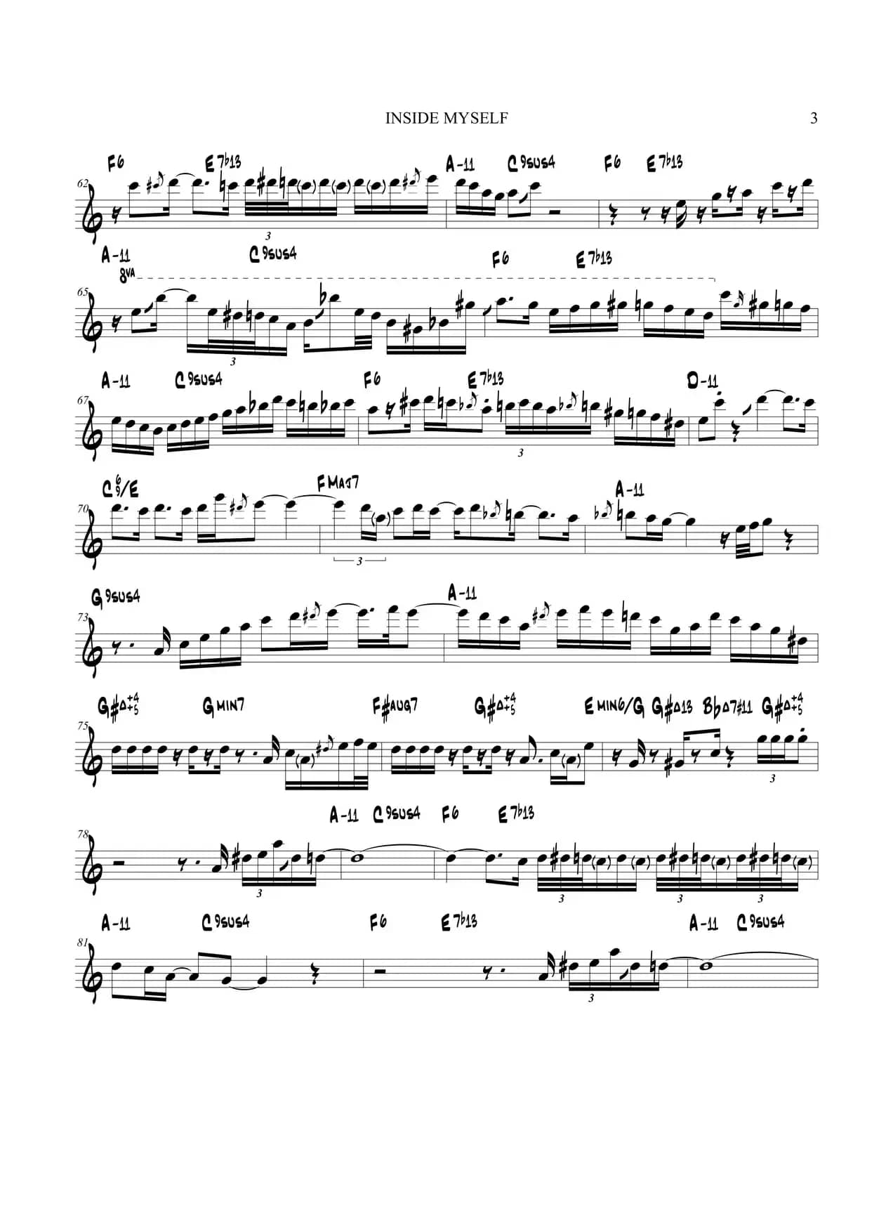 Inside My self（中音萨克斯）