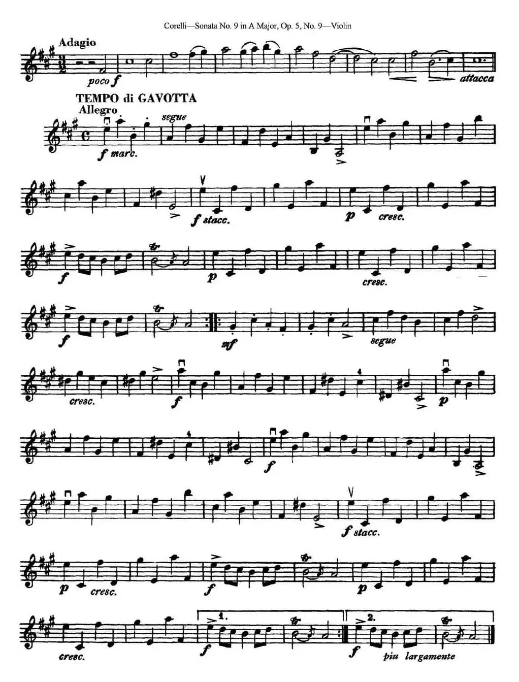 Sonata No.9 in A Major Op.5 No.9