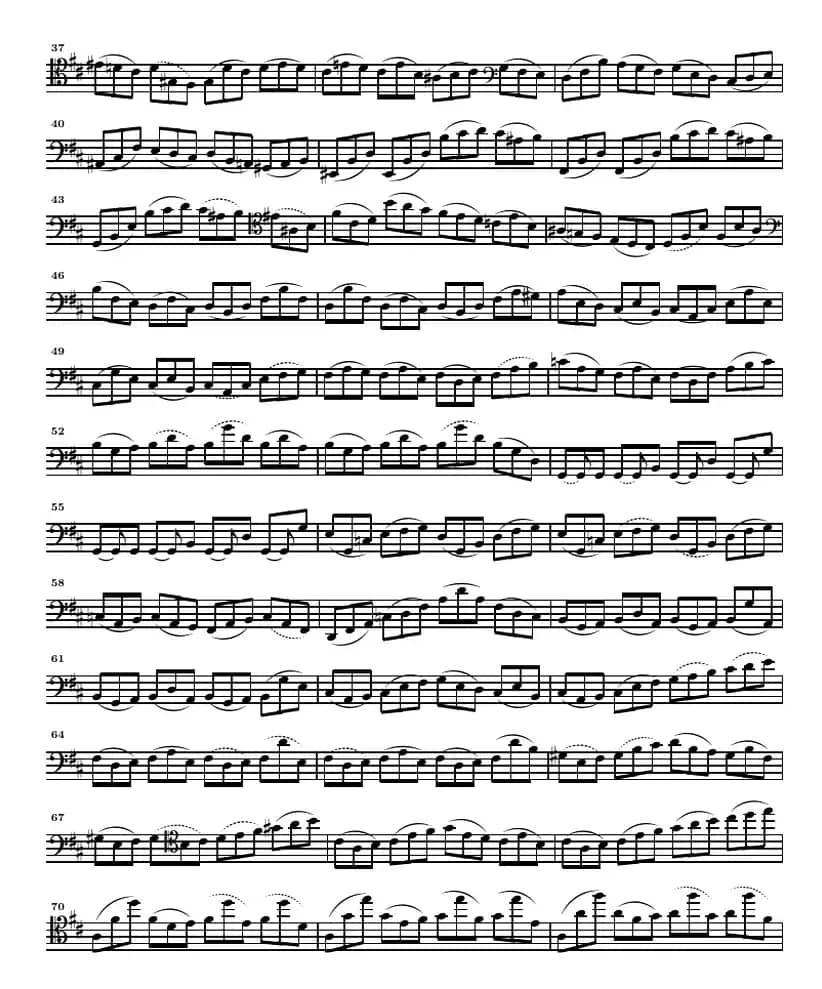 巴赫《大提琴无伴奏六首组曲》：Suite Ⅵ