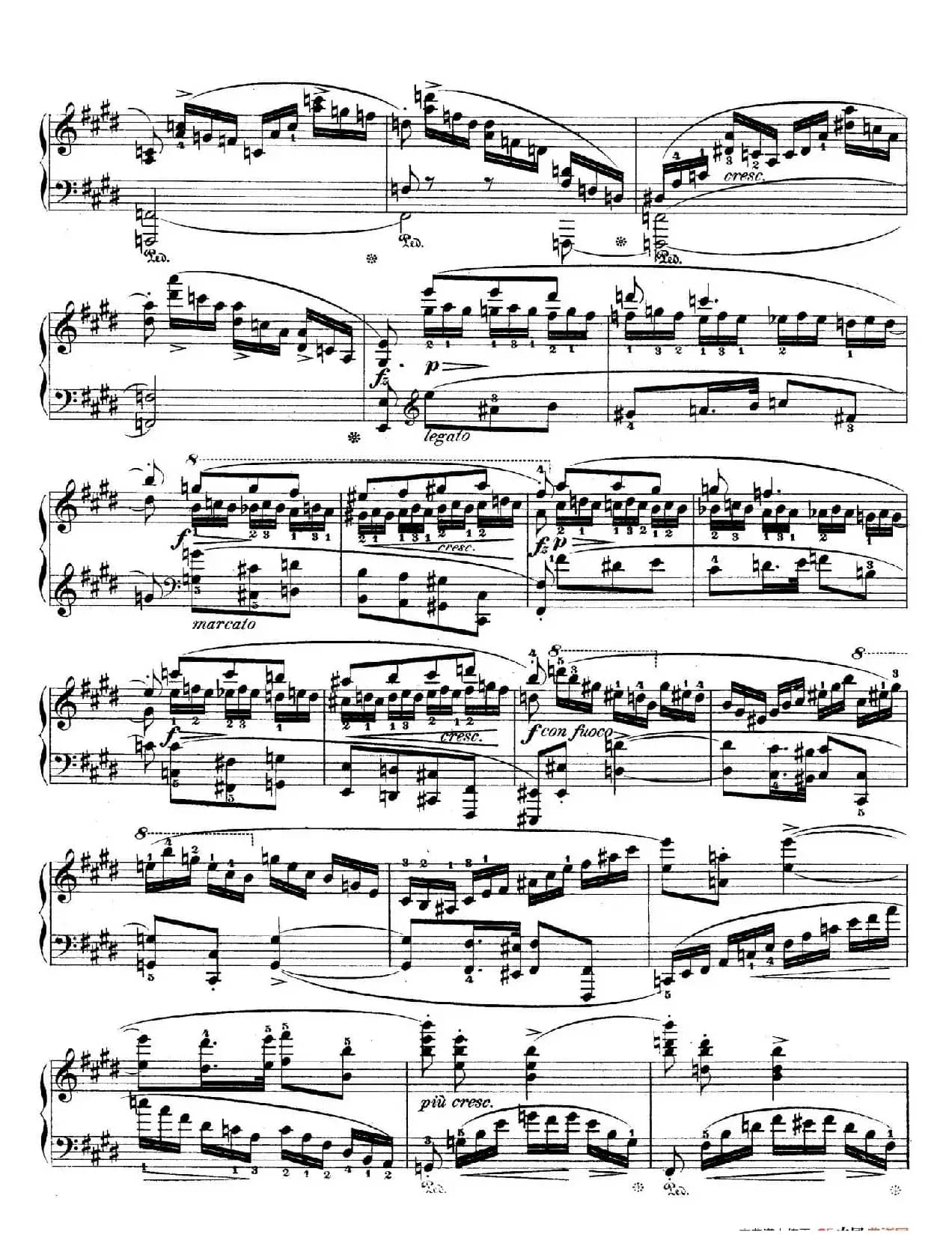 e小调第一钢琴协奏曲 Op.11((钢琴独奏版·第三乐章)