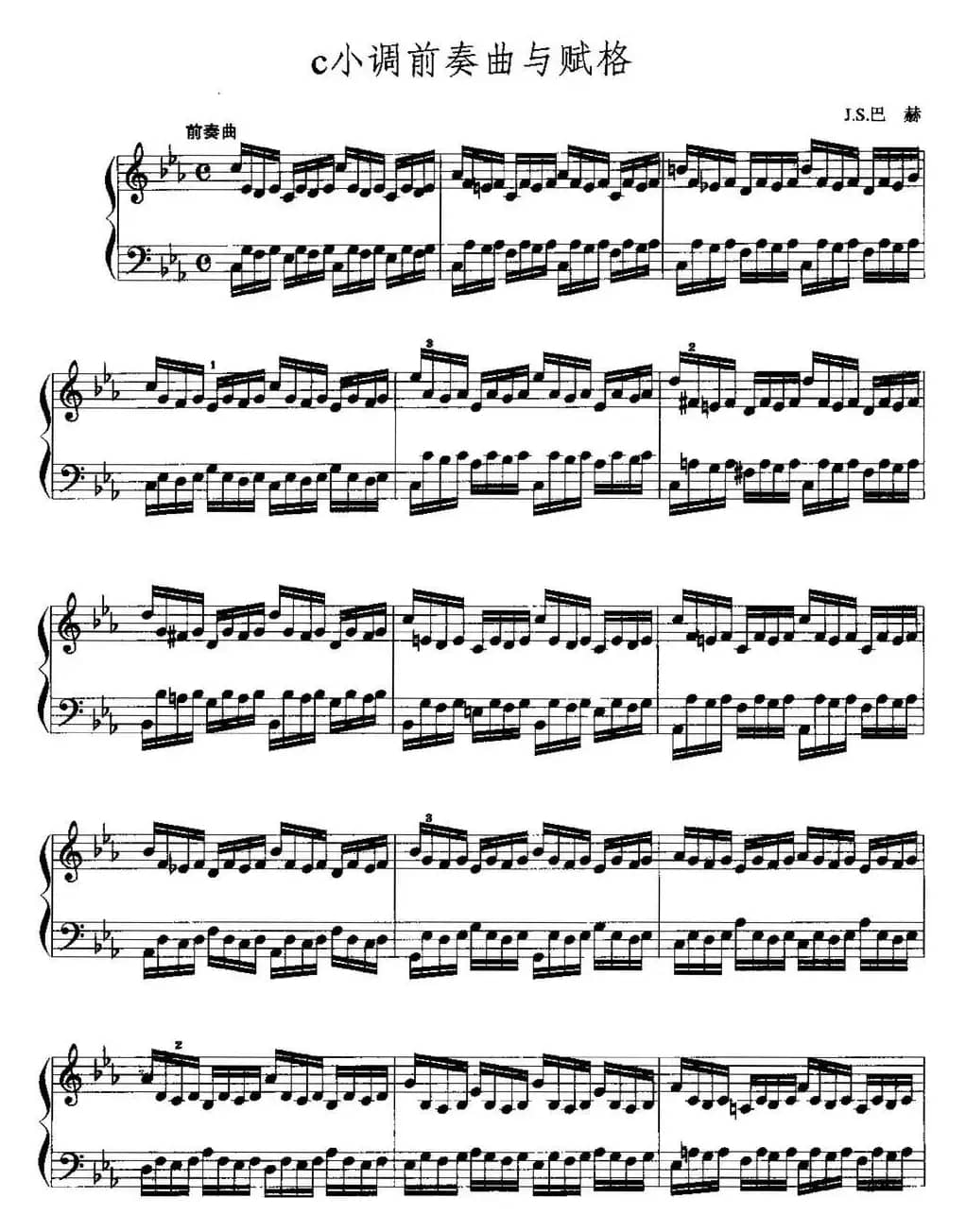 手风琴复调作品：c小调前奏曲与赋格