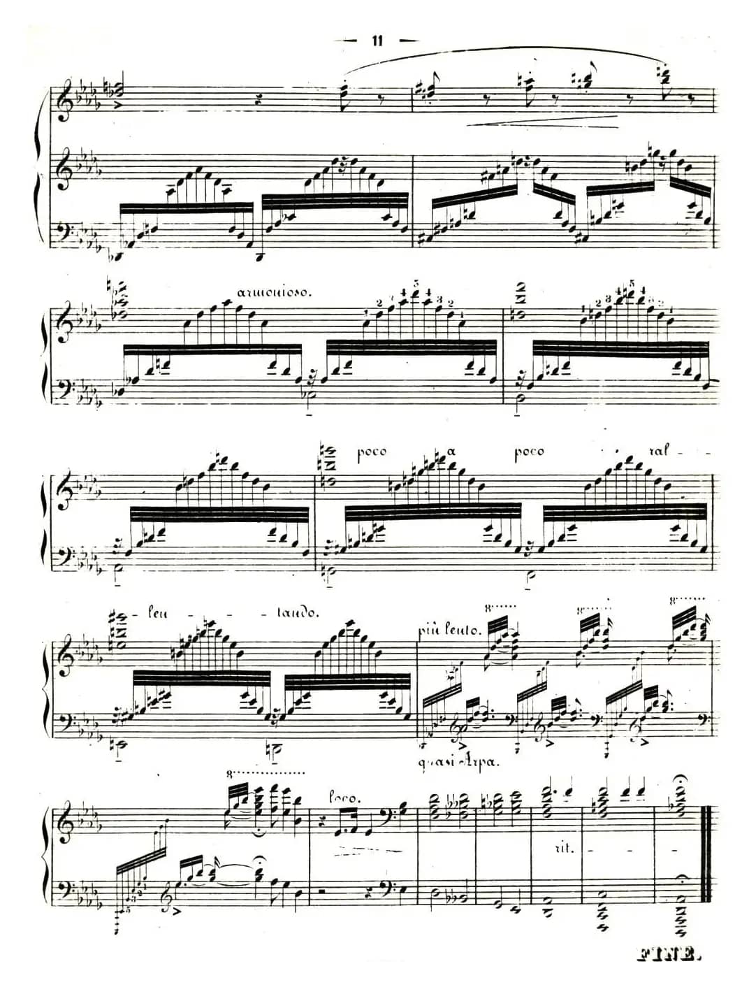 李斯特音乐会练习曲 S144（3 叹息 降D大调 S144 Un sospiro Db major）