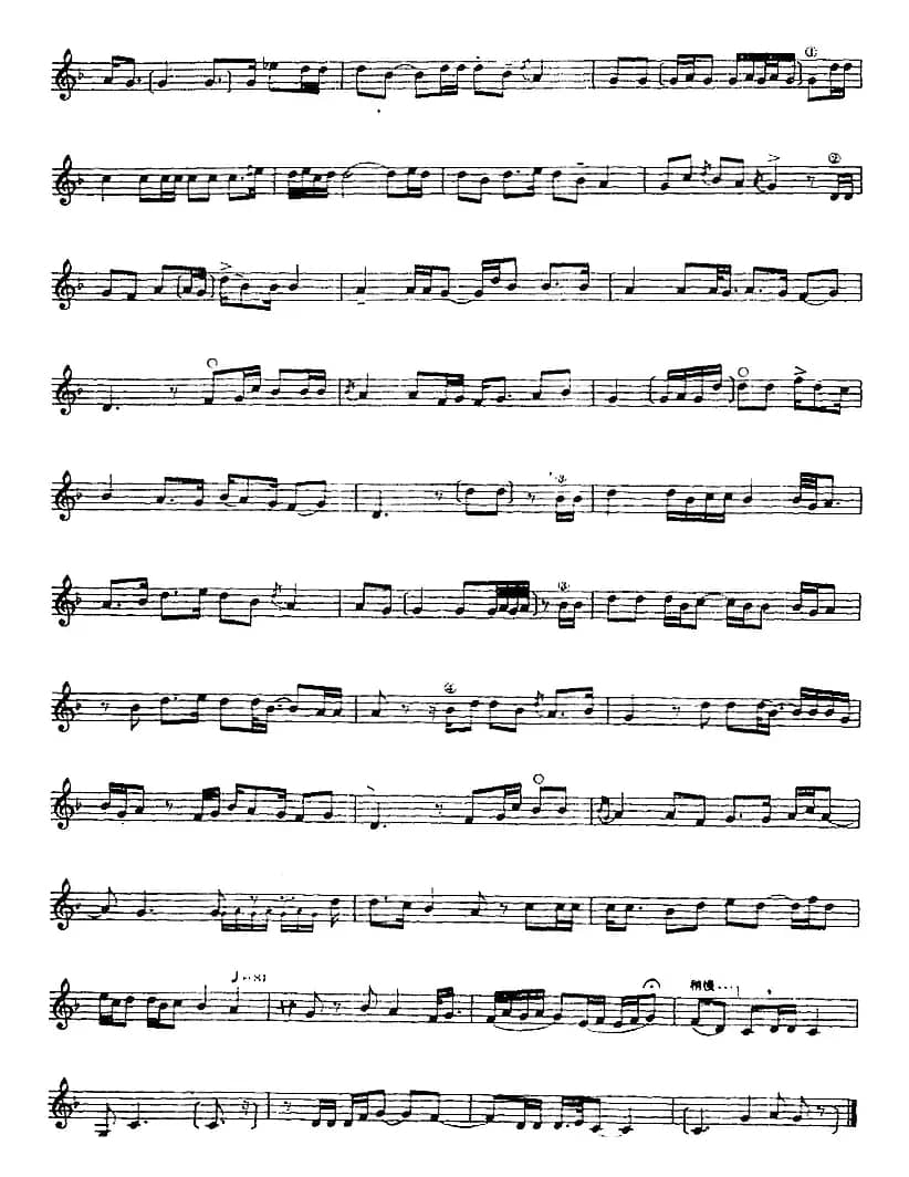 十二木卡姆：Ⅻ 依拉克木卡姆 521——527（主旋律谱）