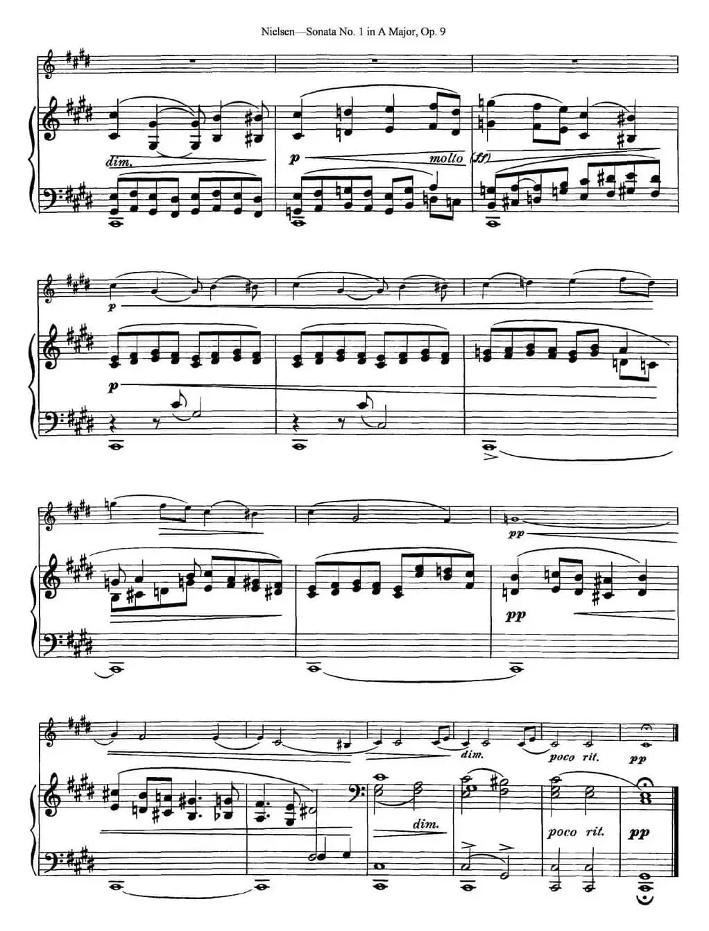 Violin Sonata No.1 in A Major Op.9（小提琴+钢琴伴奏）