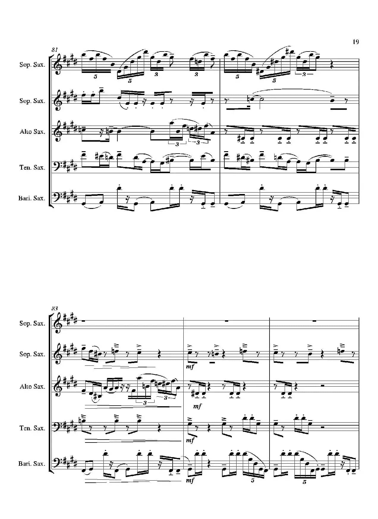 Tango（合奏总谱）