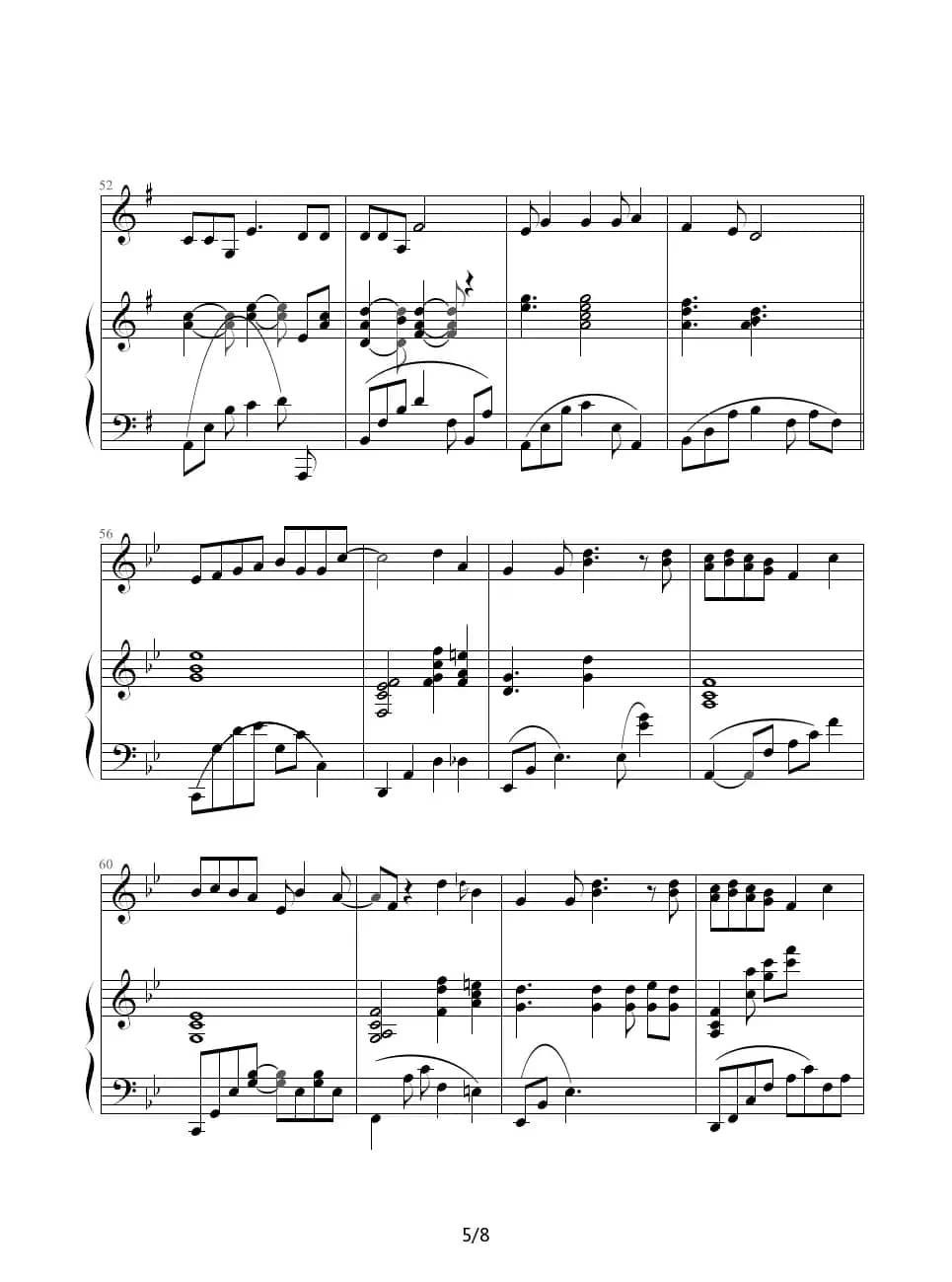 Ending（钢琴伴奏谱）