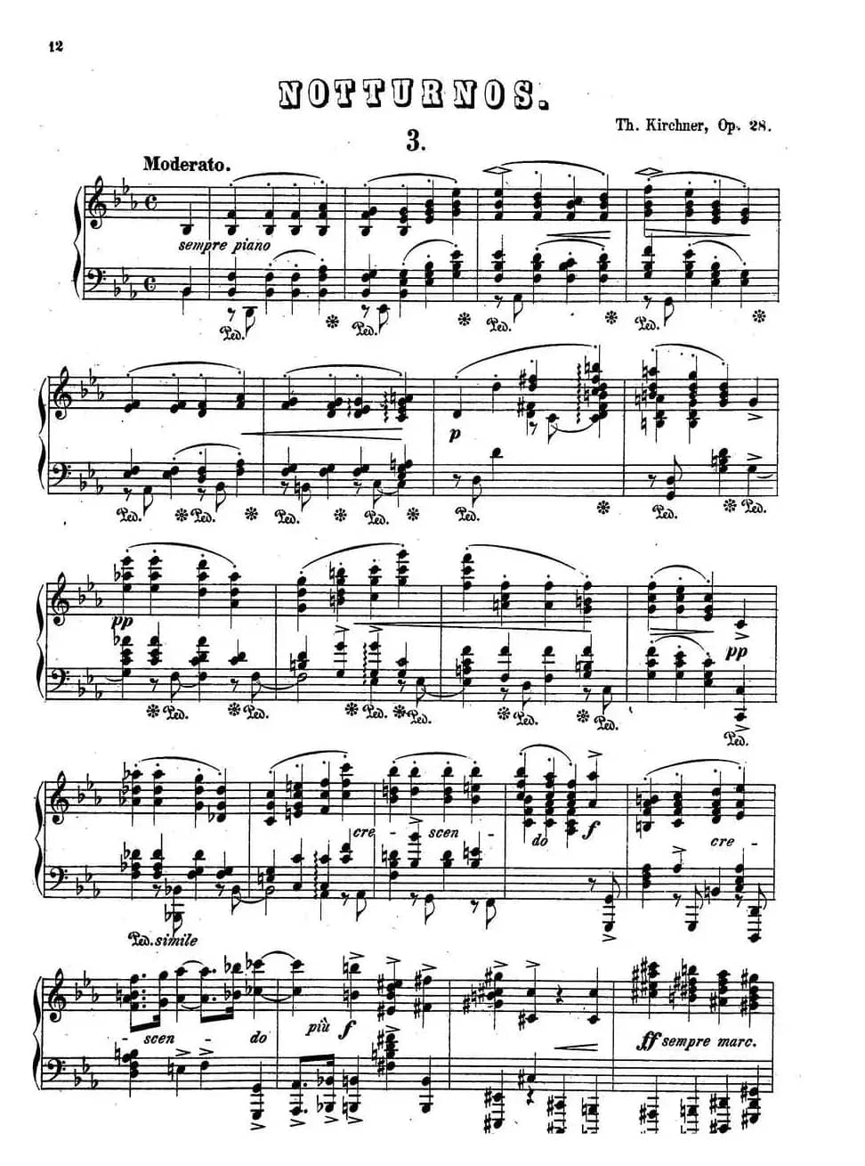 Nachtstücke Op·28（4首夜曲·3）