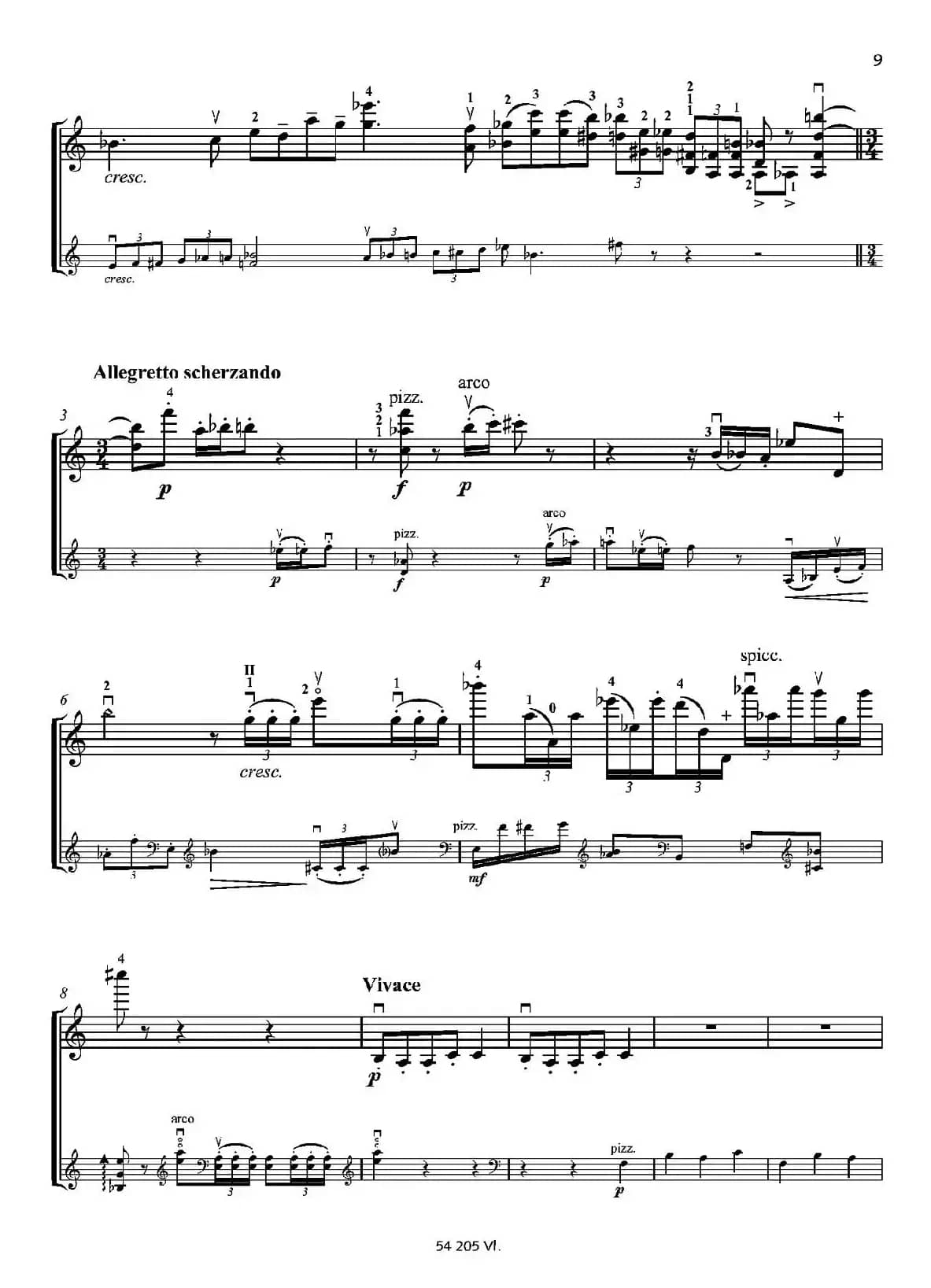 Duo concertante（炫技二重奏）（小提琴+低音提琴二重奏）