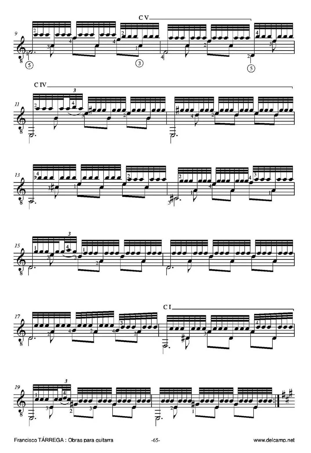 RECUERDOS DE LA ALHAMBRA(Hommage a I'eminent artiste Alfed Cottin)（古典吉他）