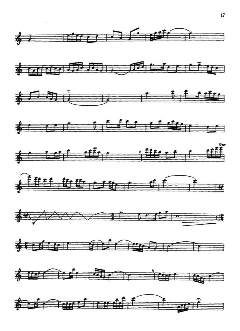 流水（箫）（张维良改编、五线谱）