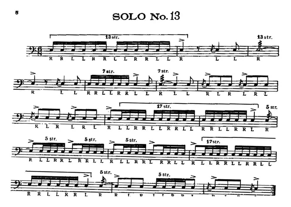 美国军鼓 SOLO No.11-15（爵士鼓谱）