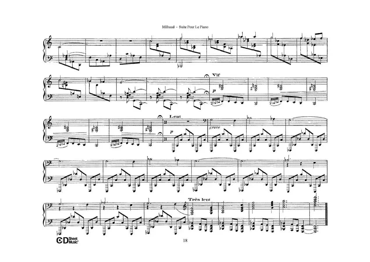 Suite Pour Le Piano Op.8（钢琴组曲·Ⅴ）