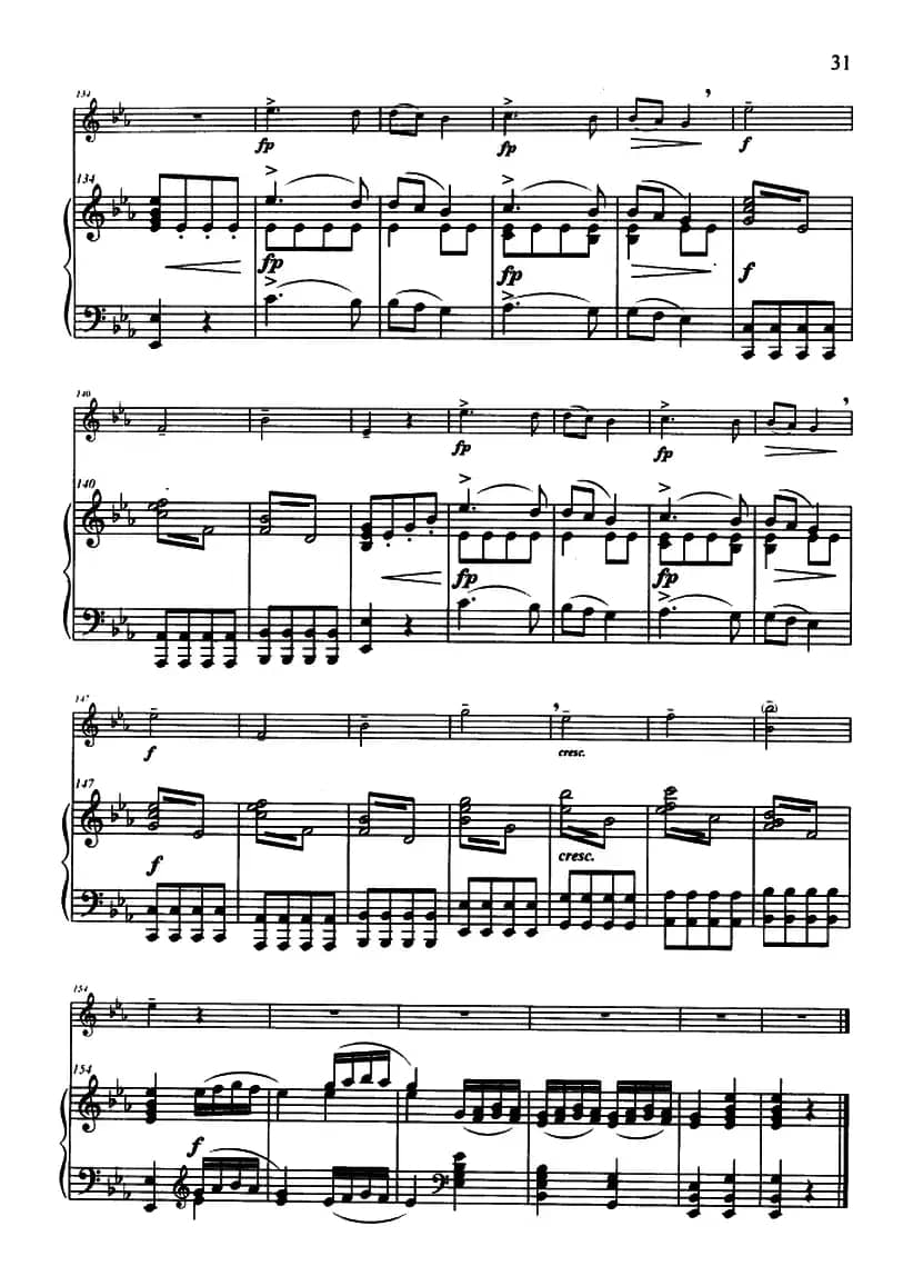 哈利路亚（Alleluja）（小号独奏+钢琴伴奏）