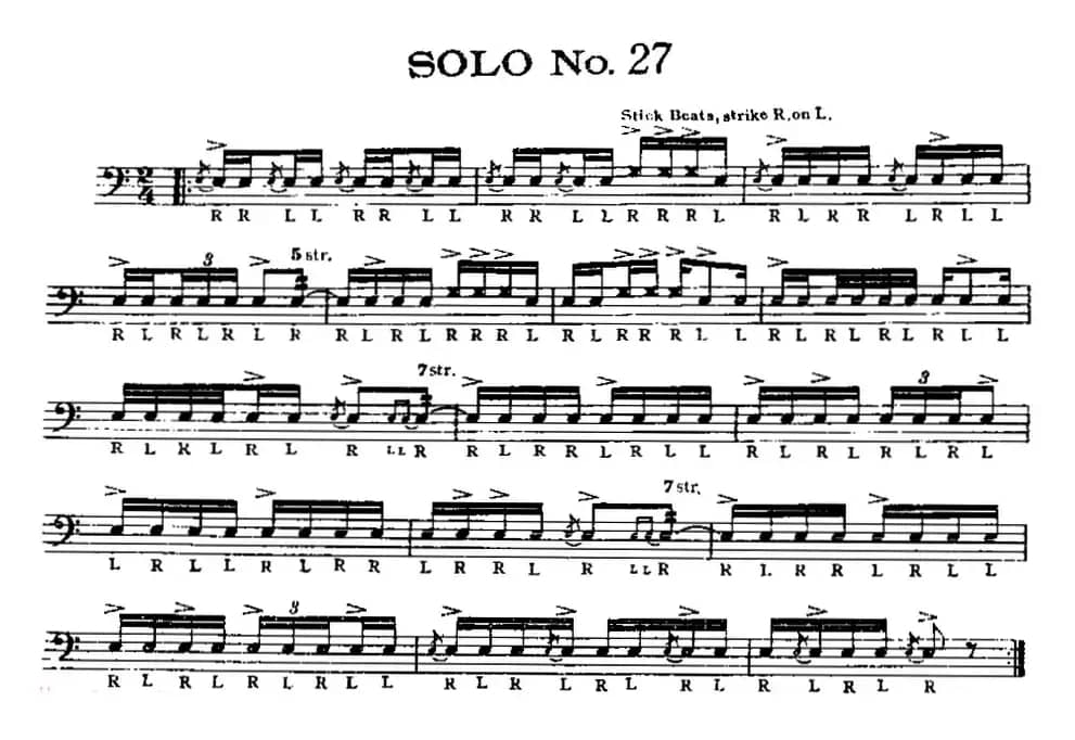 美国军鼓 SOLO No.26-30（爵士鼓谱）