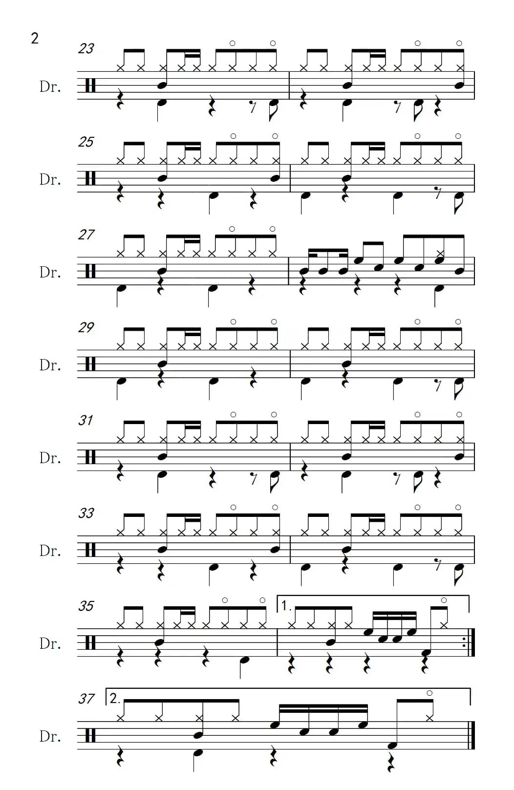 [美]卖艺者（架子鼓谱）