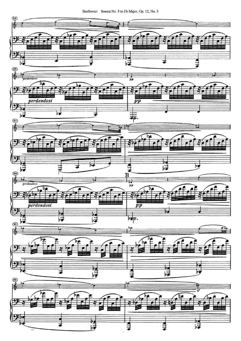 Violin Sonata No.3 in Eb Major Op.12 No.3（小提琴+钢琴伴奏）