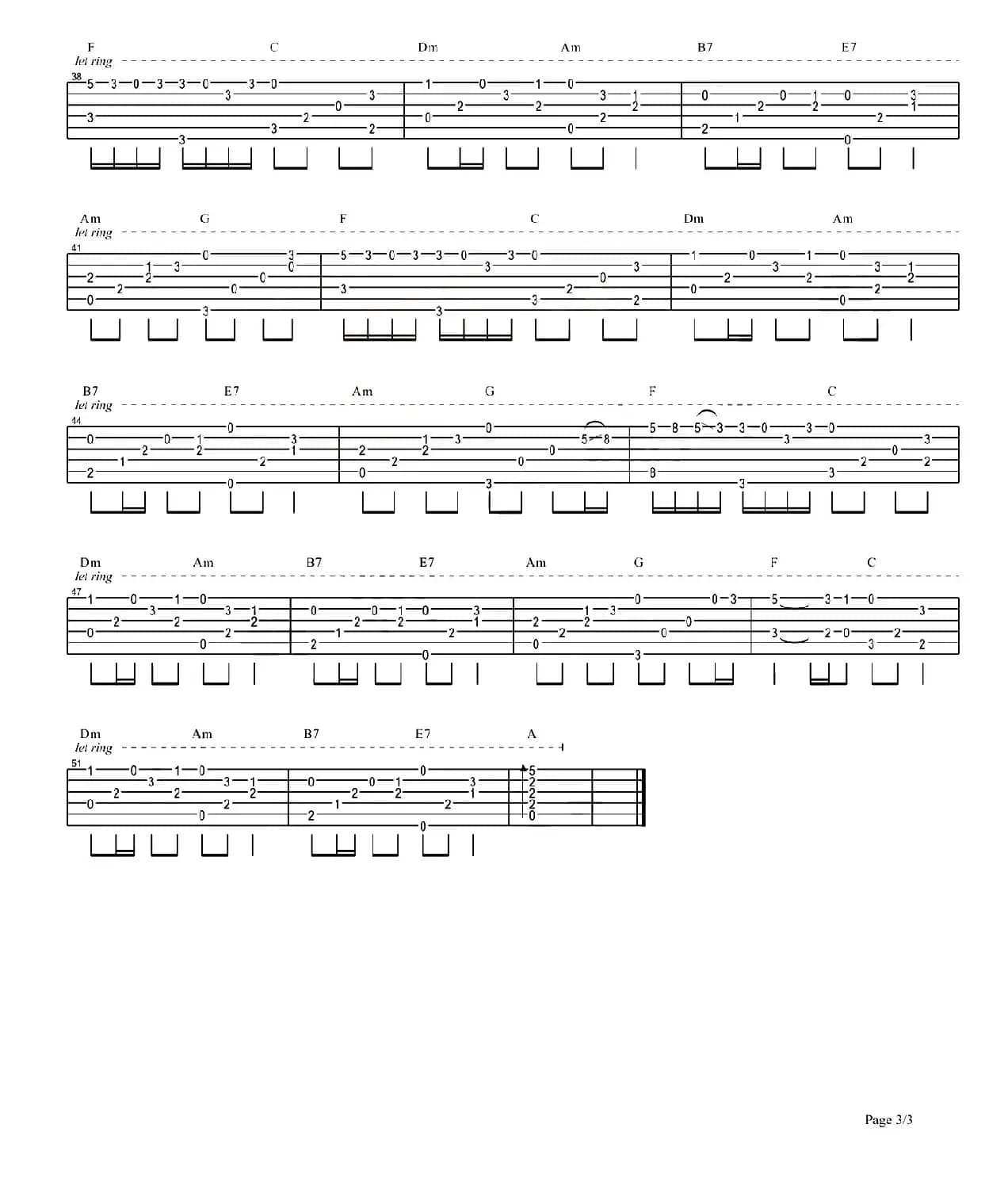 童话镇（指弹谱）