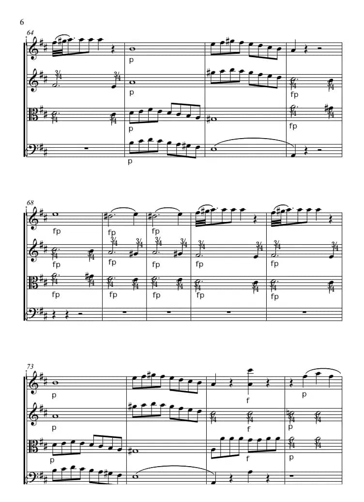 费加罗的婚礼（弦乐四重奏）