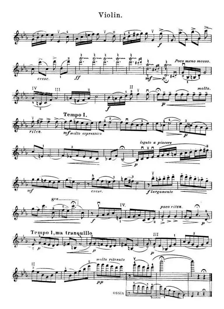 旋律-柴科夫斯基（小提琴谱）