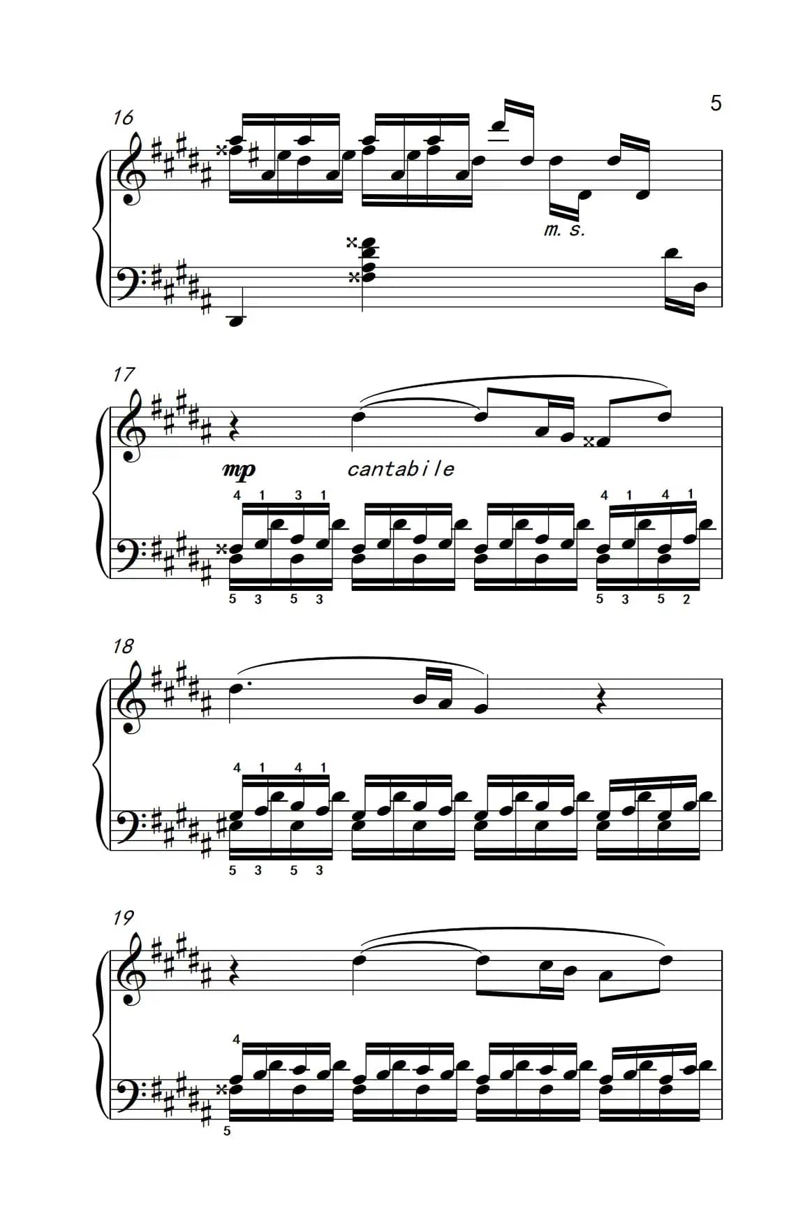 莫什科夫斯基 钢琴练习曲（第十五首）