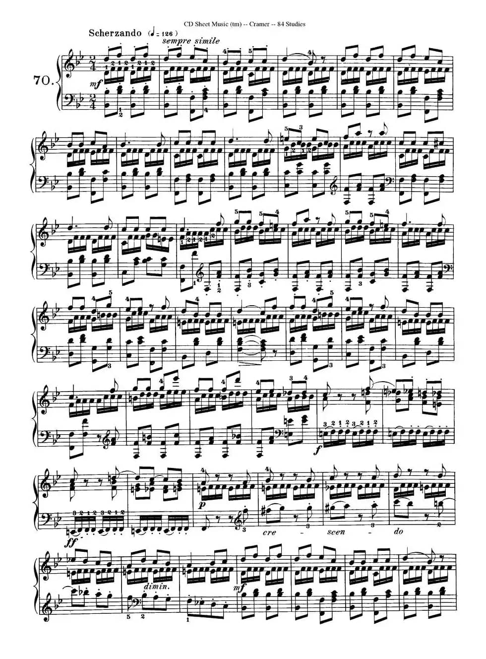 Cramer - 84 exercices（66—70）（克拉莫84首钢琴练习曲）