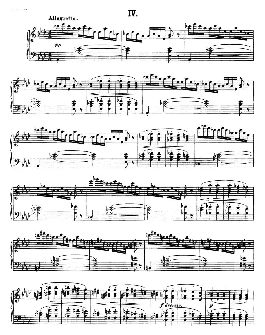 舒伯特降E大调即兴曲D.899，Op.90（NO.4）