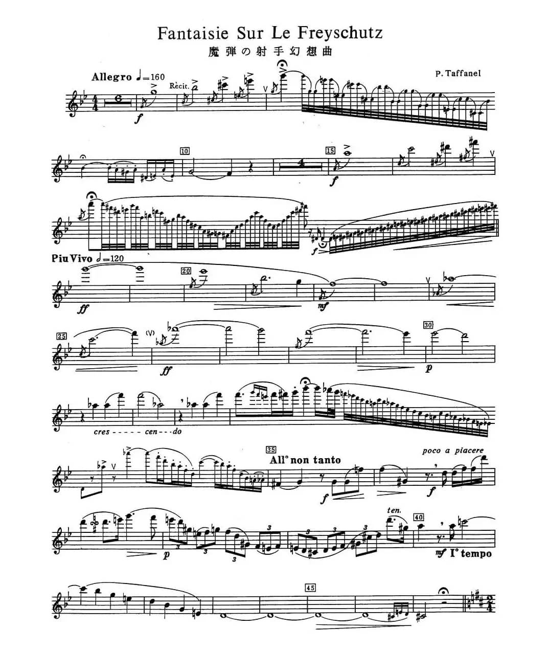 Fantaisie Sur Le Freyschutz（魔弹射手幻想曲）（