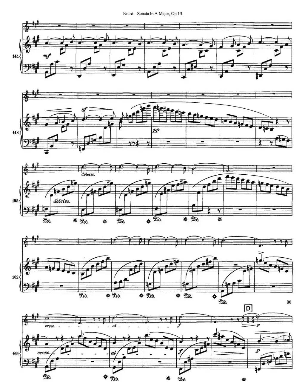 Violin Sonata No.1 Op.13（小提琴+钢琴伴奏）