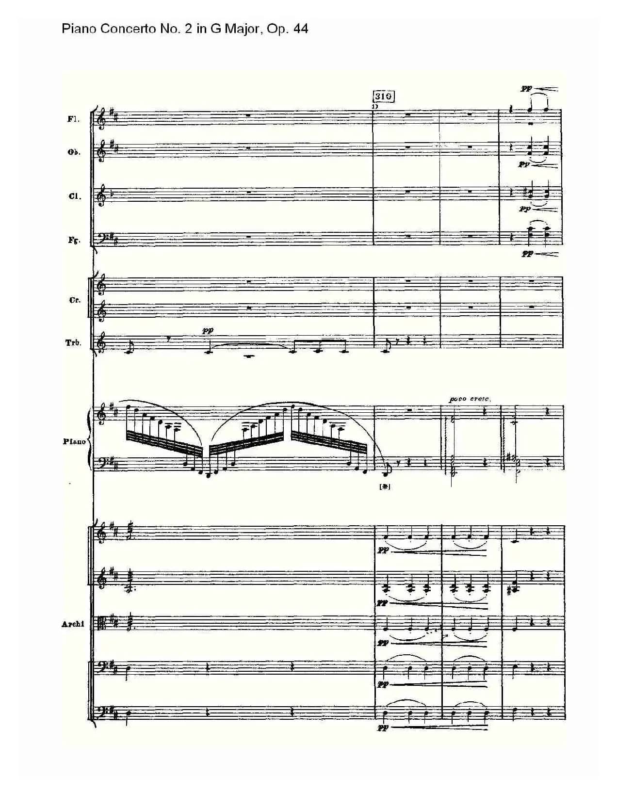 G大调第二钢琴协奏曲, Op.44第二乐章