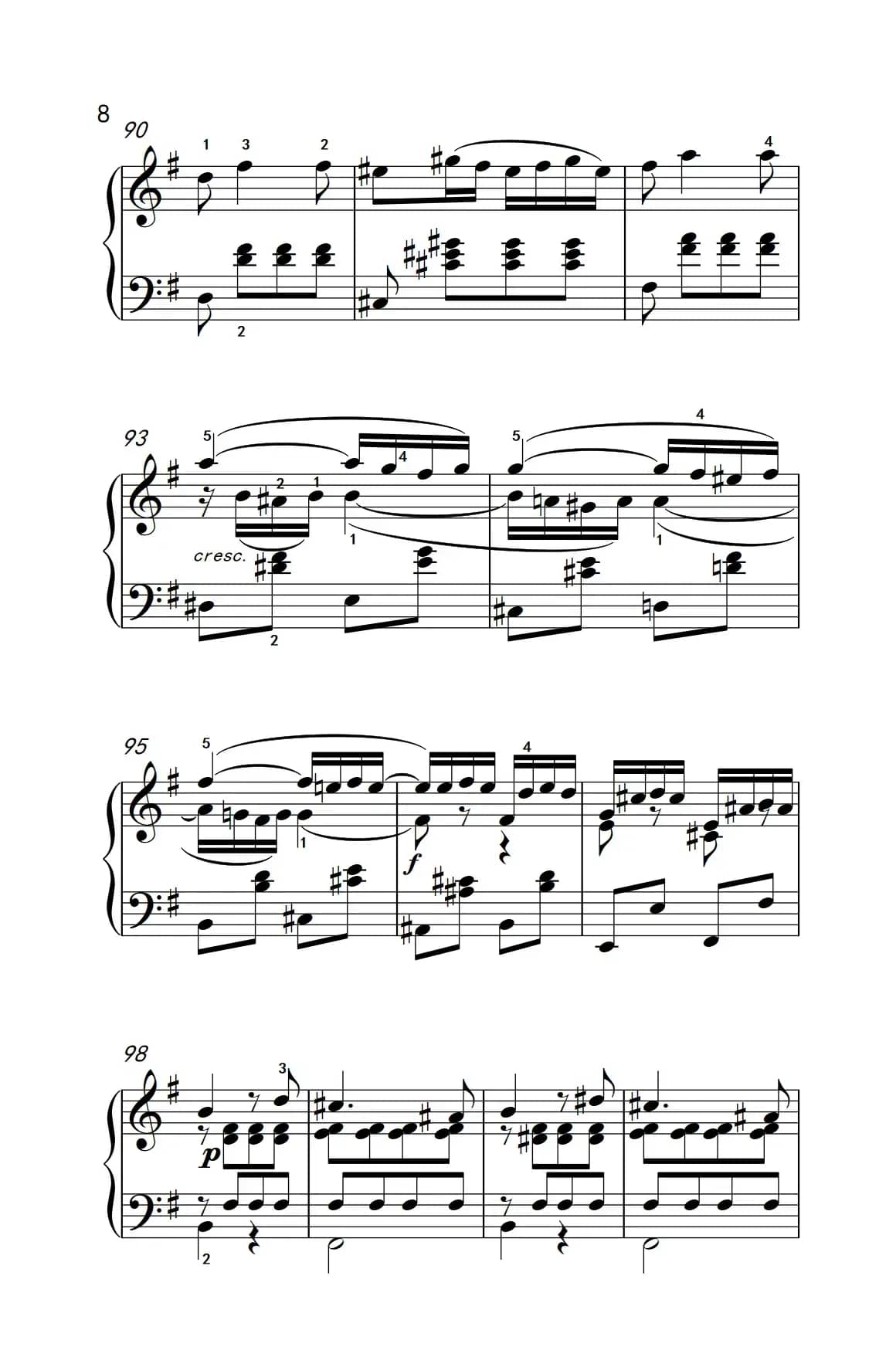 第九级2.G大调奏鸣曲 第一乐章 Op.31 No.1（中央音乐学院 钢琴（业余）考级教程 7-9级）