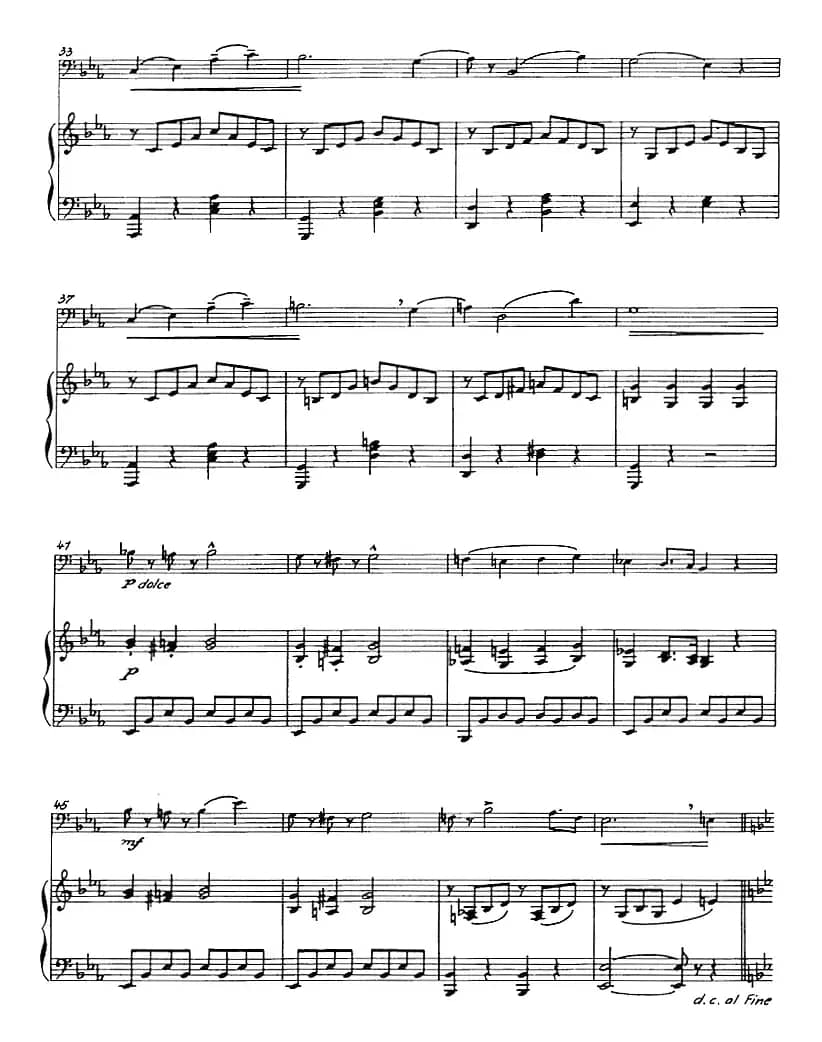 根据朱塞佩·孔科涅作品改编的四首旋律练习曲（长号+钢琴伴奏）