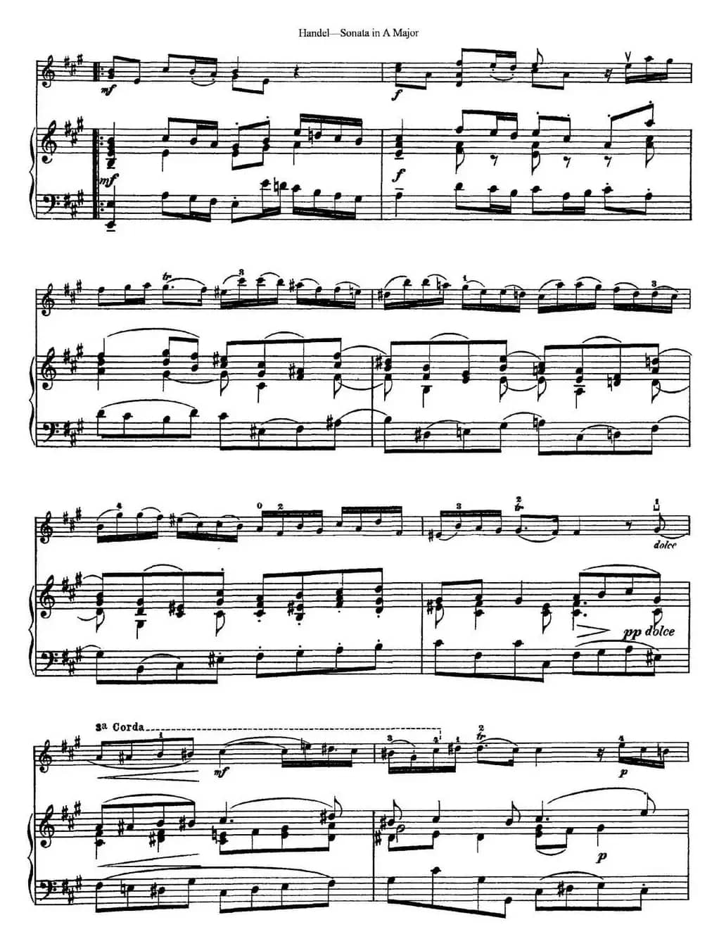 Violin Sonata No.5 in A major（小提琴+钢琴伴奏）