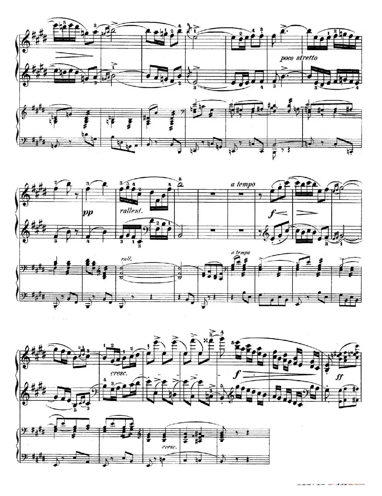 e小调第一钢琴协奏曲 Op.11((钢琴独奏版·第三乐章)