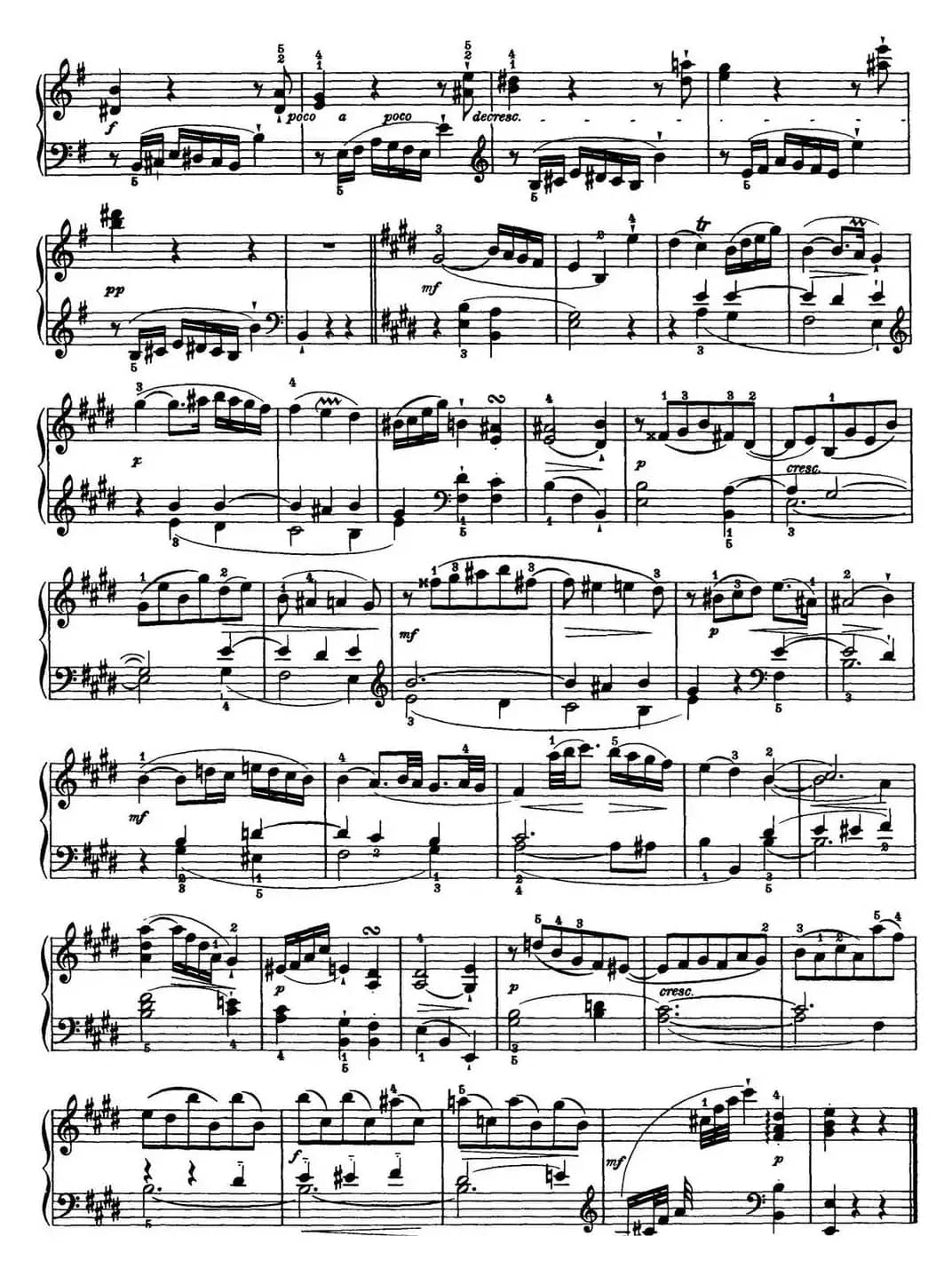 海顿 钢琴奏鸣曲 Hob XVI 22 in E major