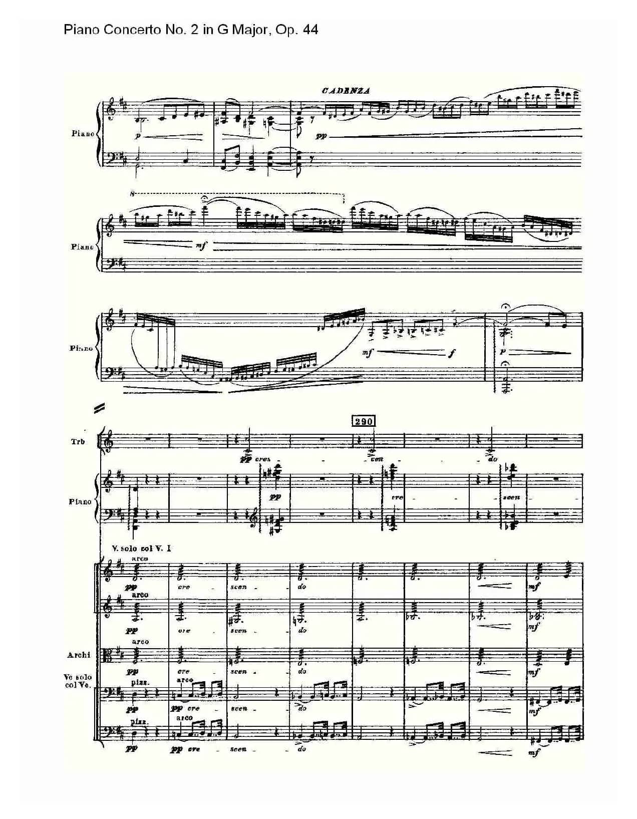 G大调第二钢琴协奏曲, Op.44第二乐章