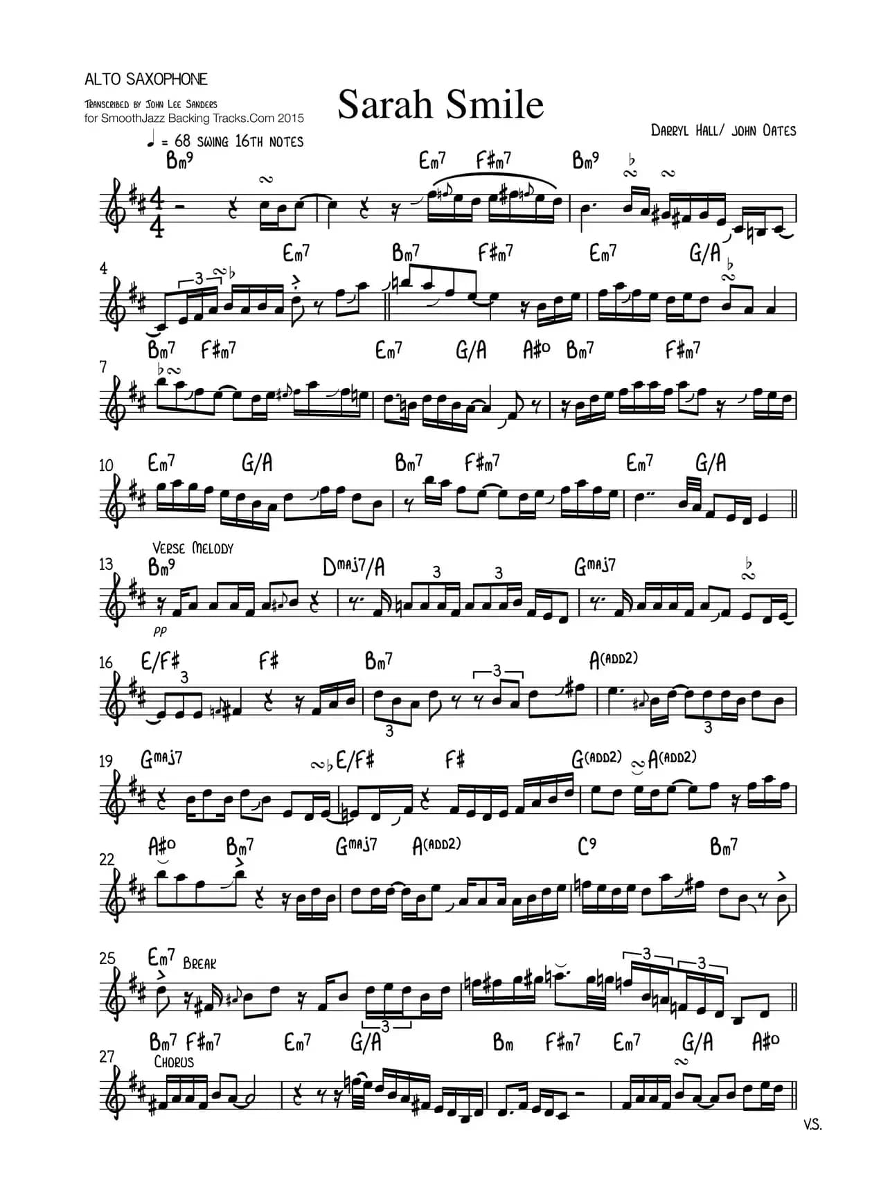 Sara Smile（中音萨克斯）