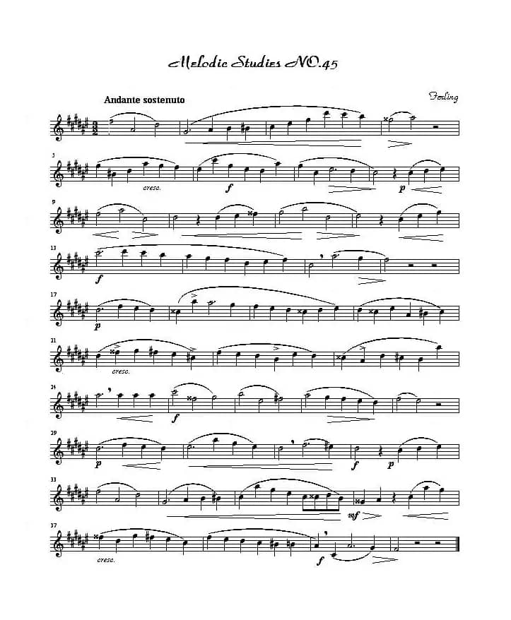 四十八首旋律练习曲之四十五