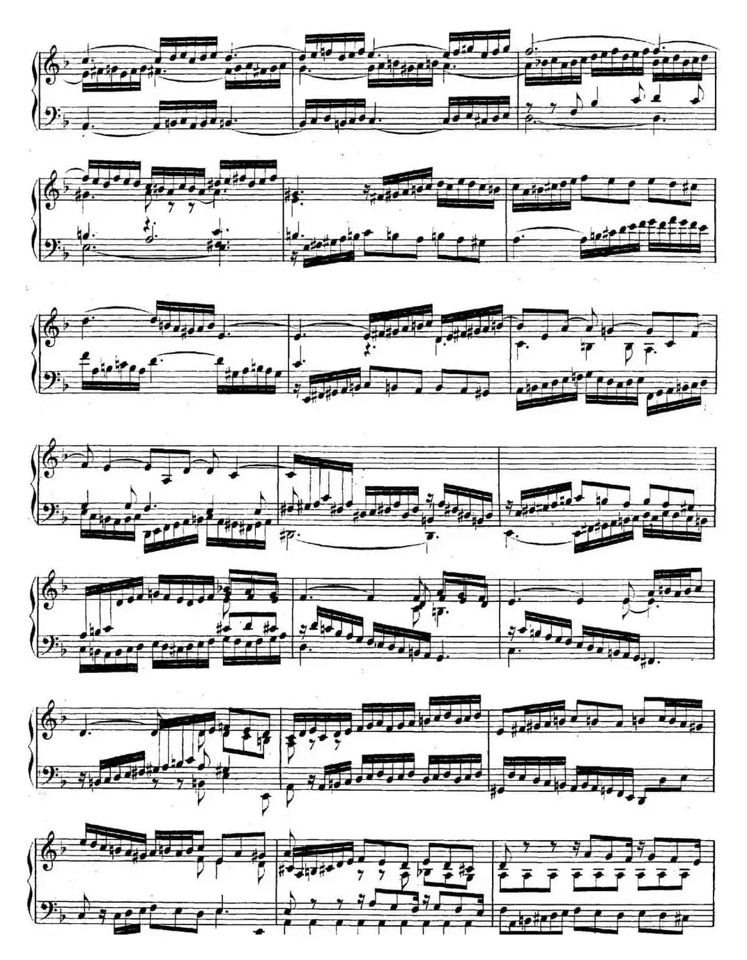 英国组曲No.6 巴赫 d小调 6th Suite BWV 811