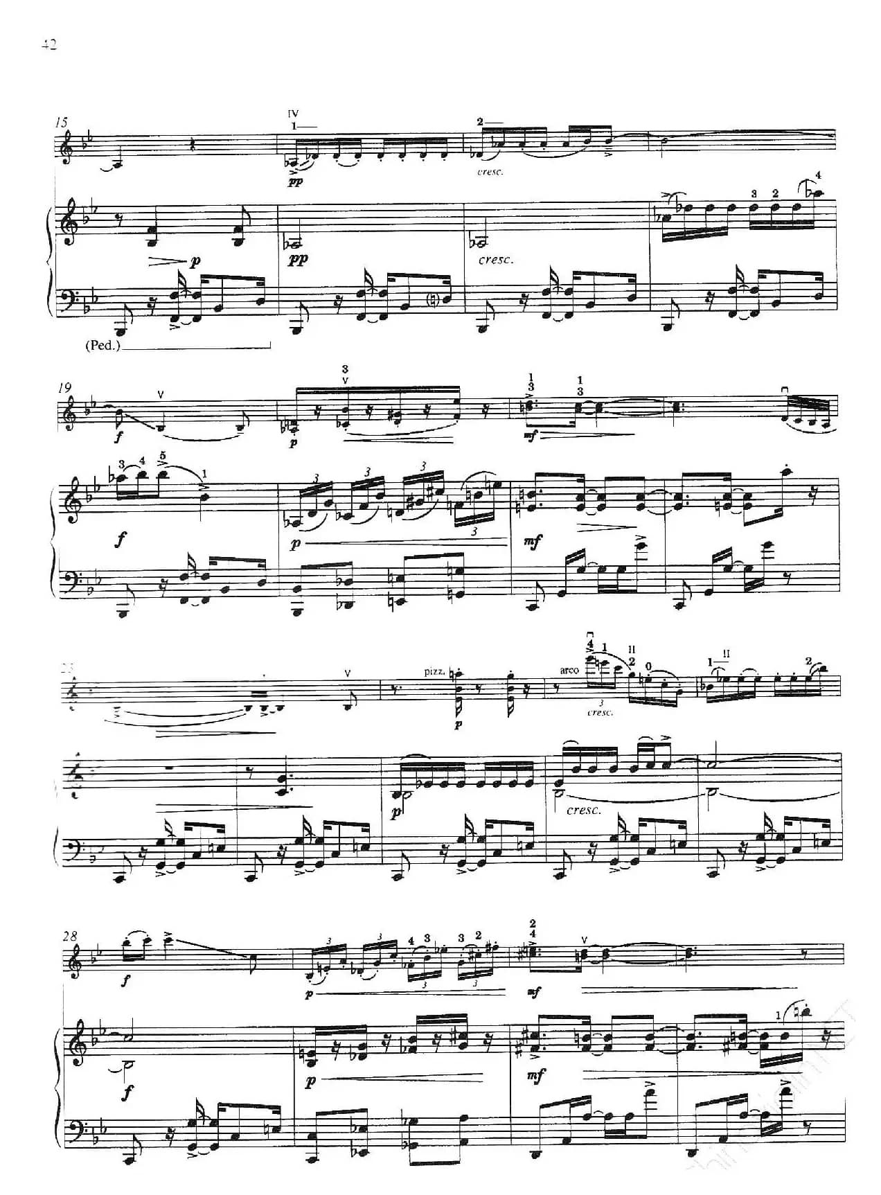 Three Preludes for Piano·Ⅰ（为钢琴而作的三首前奏曲·Ⅰ）（小提琴+钢琴伴奏）