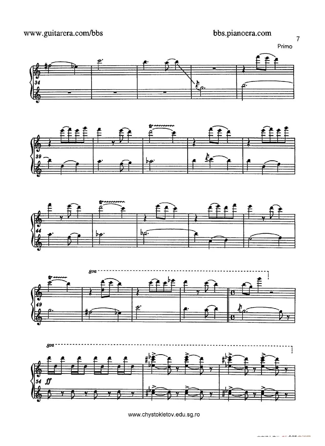 Sabre Dance（马刀舞曲）（四手联弹版）