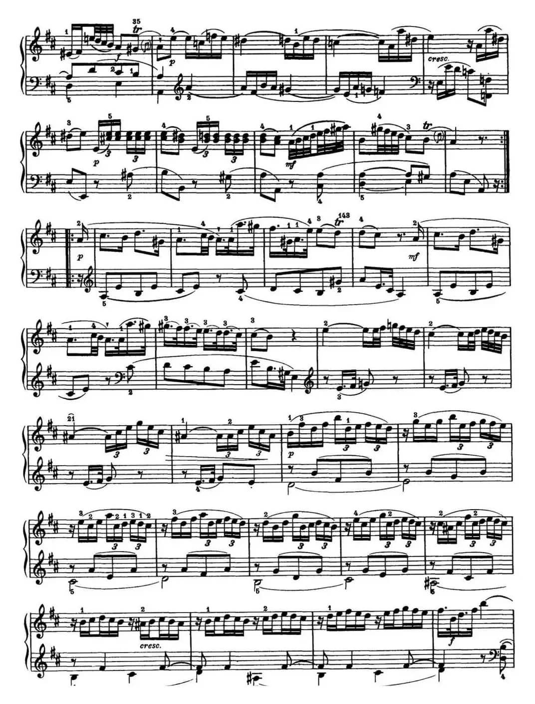 海顿 钢琴奏鸣曲 Hob XVI 14 Partita D major