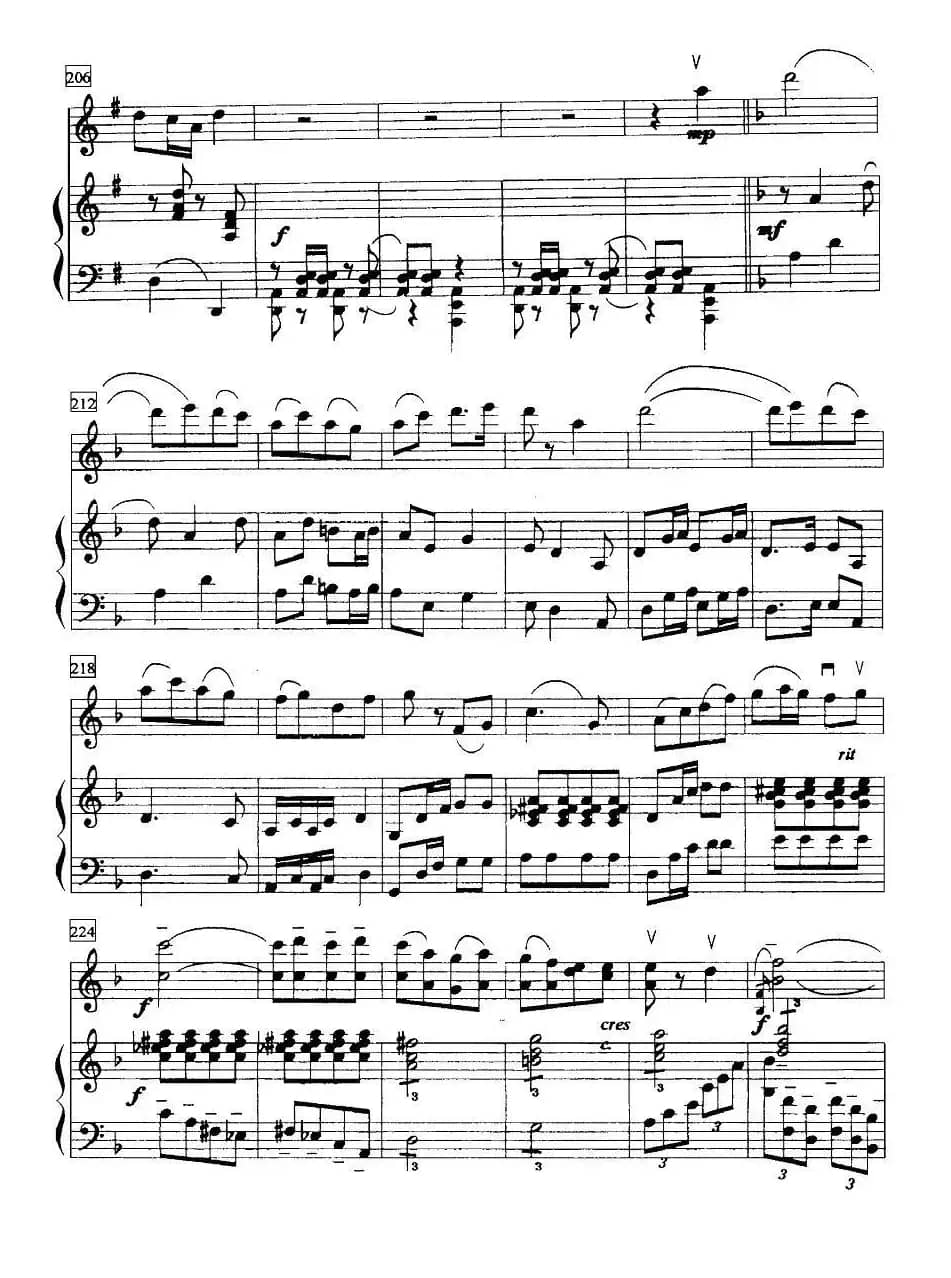 送行（小提琴+钢琴伴奏）