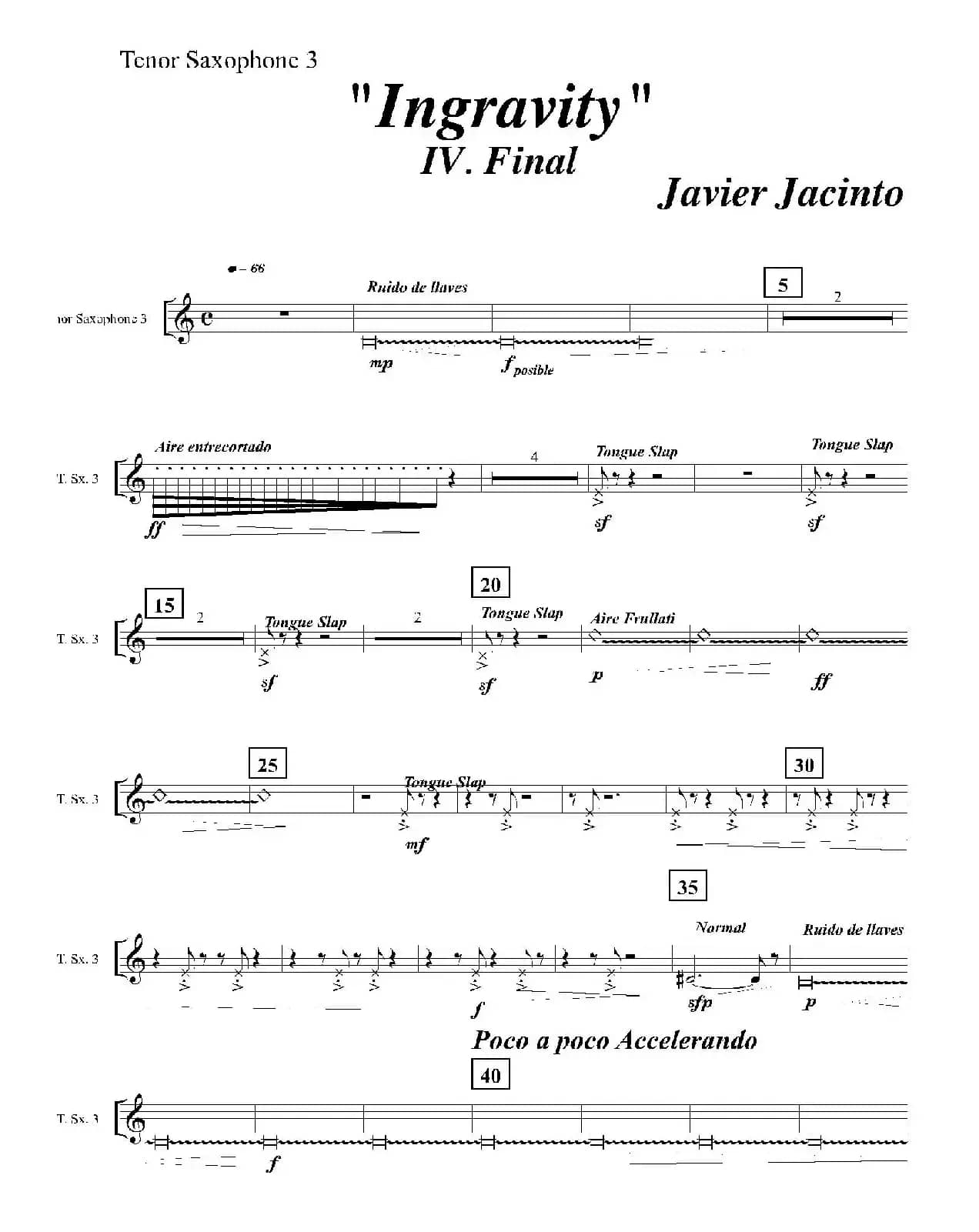 Ingravity（第四乐章）（第三次中音萨克斯分谱）