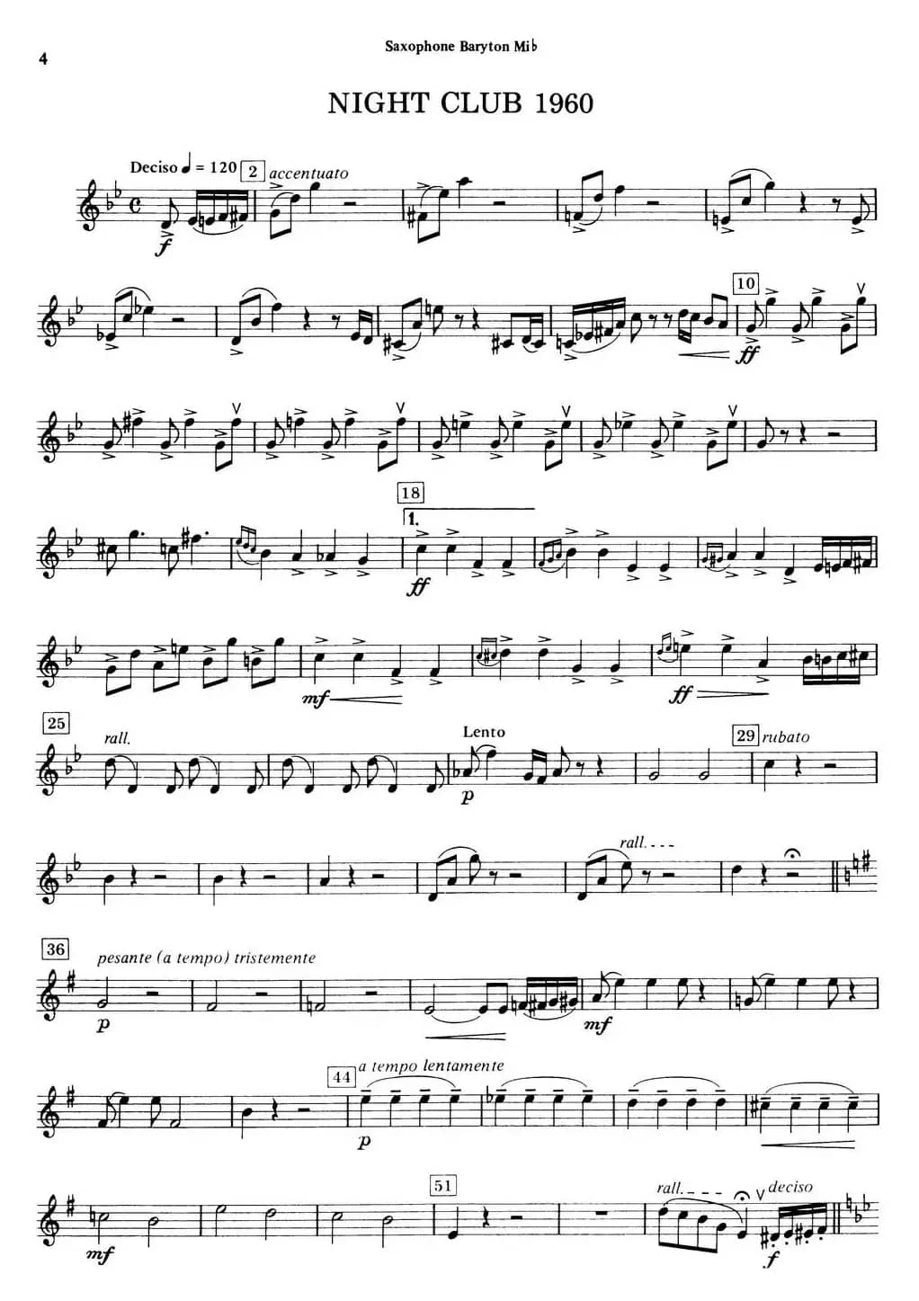 HISTOIRE DU TANGO（四重奏上低音分谱）