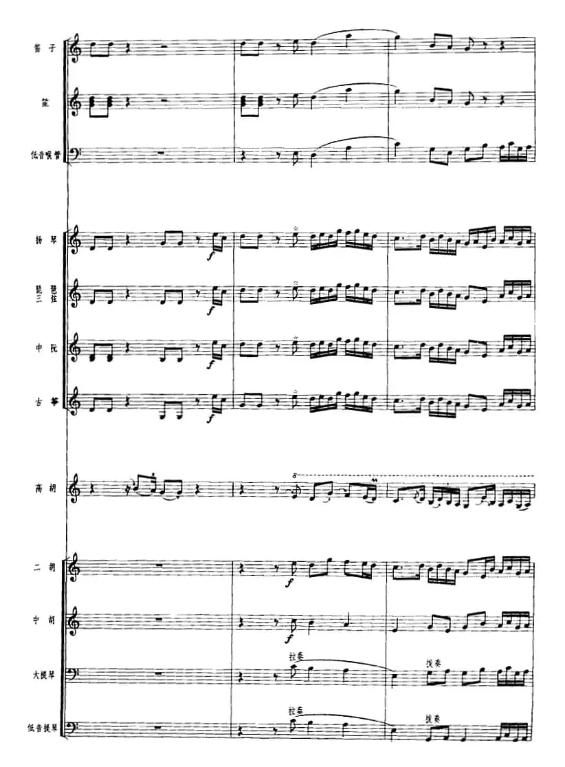 烛影摇红（广东音乐、高胡+乐队伴奏、五线谱版）